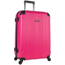 Kenneth Cole 리액션 아웃오브 바운즈 러기지 콜렉션 라이트웨이트 듀러블 하드사이드 4휠 스피너 트래블 수트케이스 백 블러시 28인치 체크