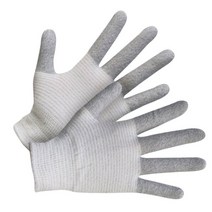 핸드맥스 U3 카본사 내피 정전기 방지 무코팅 장갑 반도체 FAB 크린룸 작업장갑, M, 10켤레