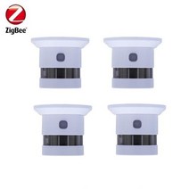 화재 경보기 연기 감지기 수신기 Zigbee30 스마트 방지 경보 센서 CE EN14604 Rosh 승인 SmartThings 홈 어시스턴트와 함께 작동, 4PCS
