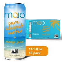 모조 MOJO Coconut Water 퓨어 코코넛 워터 망고 12팩, 1개