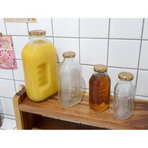 델몬트 주스 쥬스 병 유리 미니 썬키스트 담금주 오렌지 통 초미니 훼미리, 180ml