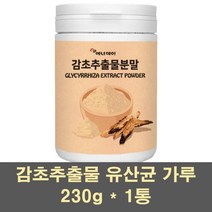 감초추출물 국산감초 유산균 프로바이오틱스 프리바이오틱스 프락토올리고당 분말 가루 19종 생유산균 장건강 갱년기 모유 쾌변 유익균먹이 가족, 1통, 230g