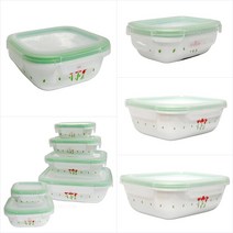 코렐 루즈트리오 비트렐 유리식기 뚜껑찬통시리즈-6종 직사각 정사각 200ml-1.9L, 1번)루즈트리오 직사각뚜껑찬통-소-200ml