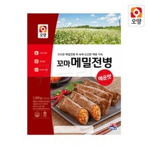 [퀴클리몰] 사조오양 꼬마 메밀전병 매운맛 1.2kg 미니, 3개