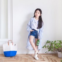 스타일노리터 사라 로브 가디건 블루