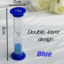 키네틱아트 모래 시계 타이머 30S 1 2 3 5 10 분 데스크탑 장식 어린이 선물 가정, [09] Blue 1min