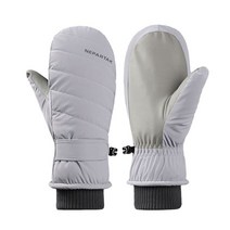 야외방한잡화 워머장갑 양발Women Skiing Mittens Snowboarding Gloves Extra Thick Winter Ski Warmer Out, 03 gray