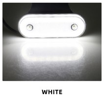 브래킷 포함 LED 사이드 마커 라이트 트럭 클리어런스 램프 테일 트레일러 화물차 경고 주차 1x24V, 02 WHITE