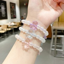 예쁜 긴 올림 머리 묶기 고무 줄 비즈 헤어 끈 3P 골프 방울 예쁘게 밴드 테일 똥