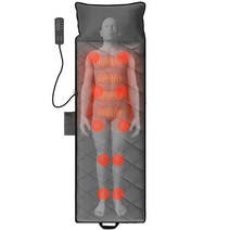 전기 휴대용 난방 쿠션 자동차 홈 오피스 요추 목 매트리스 통증 완화에 다시 마사지 의자를 진동유연하고 접을 수있는 전신 쿠션은 부드럽고 편안한 폴리 우레탄 메모리 폼으로 패딩되어, [01] Upgrade