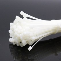 철근 밴딩기 200mm 자동 잠금 나일론 케이블 타이 8 인치 100pcs 12 색 플라스틱 지퍼 타이 18 파운드 블랙 와이어 바인딩 랩 스트랩 ul 인증, [02] White