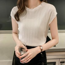(엔씨디샵) 여성 5컬러 쿨 니트 캡소매 나시티