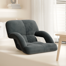 좌식 등받이 쇼파 팔걸이 각도조절 접이식 의자 1인용 원룸 거실 안락의자 리클라이너, S, 다크그레이, 1개