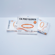 CK폴리글러브 200매 비멸균 위생장갑 일회용 비닐장갑 POLY GLOVE