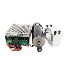 CNC가공 선반 0.5KW 클램프 공기 냉각 스핀들 ER11 척 500W 모터 전원공급장치 속도조절기 세트, 패키지 4