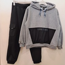 JCB주니어 NC02 공용 후드 조거츄리닝세트 JBS8R106BG