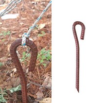 쇠말뚝 10개 텐트 강선 철근 강철 단조팩, 쇠말뚝 27cm (두께 10mm)-10개