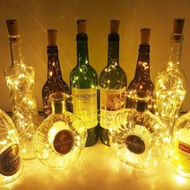 KC인증제품 LED 코르크 마개 와이어 전구 무드등, 웜화이트, 2m20구