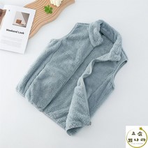 성인수면조끼 극세사 어른 엄마 플리스 도톰뽀글이 겨울 실내 보온 두톰 후드 조끼