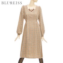 [블루레이스] 스퀘어넥글렌체크원피스_BKW1OP3610