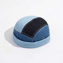 워시 데님 도커 캡 비니 선원 작업자 모자 자수 힙합