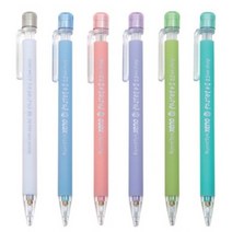 제노 XENO 파스텔-큐 샤프 0.5mm 소프트터치 디자인, 6개, 화이트