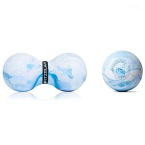 ANTIFLOW 마사지볼 발바닥 손 지압볼 마사지볼 땅콩볼 스트레칭 천연고무, 파란색, 2개 상품 사진
