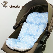 호호아줌마 극세사 유모차시트, 파스텔블루도트