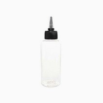 150ml 공병/DT150 뾰족캡, 투명용기/검정캡, 1개
