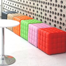 사계절공간연출 사각보조(큐브체어), 핑크