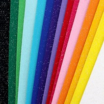 문구조아 [접착] 반짝이펠트지 낱장 30x45mm, 반짝이펠트(접착)$RHV_낱장-518H/빨간색