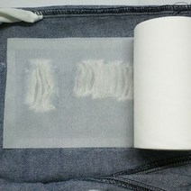 청바지디스덧댐/실크심지 + 양면심지 set/접착심지, 실크 흰색 16cm + 양면심지 12mm