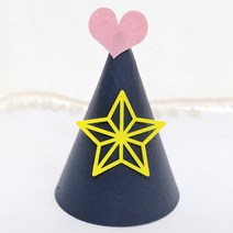 e베이비랜드 허니문 펠트꼬깔 1P 백일 파티 용품, 그레이스타꼬깔_1P