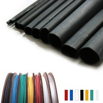 수축튜브 열수축튜브 전선보호튜브 케이블보호 선보호, 흑색