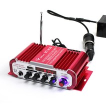 velton VT-20 미니앰프 아답터형 강의용앰프 차량앰프 카앰프 매장앰프 블루투스앰프, 아답터형-레드