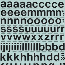 레터링지 알파벳 - 고딕체소문자 (규격/색상선택), 대, 블랙