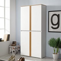 방친구 인디고 신발장 800x317x1825mm, 오크 스트라이프