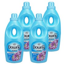 2020 다우니 초고농축 섬유유연제 레몬그라스와 라일락 본품, 4개, 1L