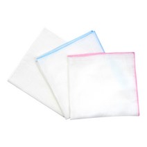 베이비앙 국내산 무형광 순면 가제(거즈)손수건 10장(오후5시이전 주문건 당일출고), 화이트10장