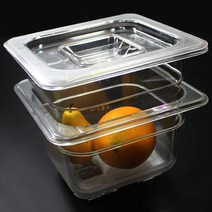 플라스틱 바트 1/6 6인치 (176x162)/2.25L 뚜껑/받침대 별도, 1개, 1ml