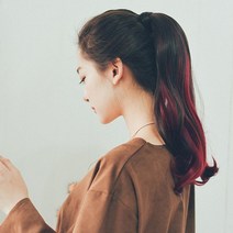 가발나라 벨크로형 포니테일 옴브레 미디엄 C컬 웨이브 부분가발