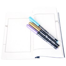 클릭캘리 인보 (소) 양면 화선지, 13x20 / 양면 화선지 방명록 도장책자, 1개
