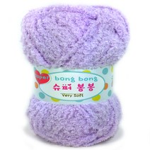 행복뜨기 슈퍼봉봉 뜨개질 실, 연보라, 1개
