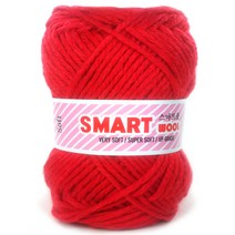 행복뜨기 모자실 목도리실 울실 털실 뜨개실 스마트울 굵은실, 2808빨강