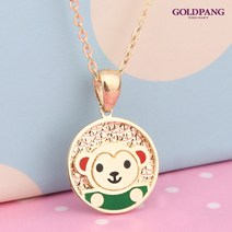 골드팡 14k 18k 미아방지 원숭이띠 목걸이
