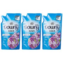 다우니 고농축 섬유유연제 레몬그라스와 달콤한 라일락향 리필, 3개, 700ml