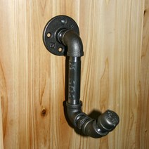 카스트코 파이프 고정식 벽 행거 옷걸이 옷가게 08, 흑관