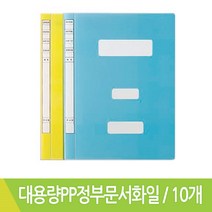 문화산업 동성 대용량 PP 정부문서화일 폭3cm F1494-7 10개입 (제조사 랜덤), 노랑, 10매입