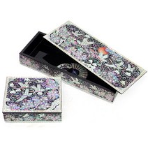 (2종)명품나전 사각 목필함＋빈함세트(고급 선물용 한지박스 증정)(장태복 문화재 기능인작품)/선물로좋은나전칠기