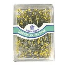 NEW CROWN 시침핀 실크핀 볼칼라핀 진주핀 진주시침핀 칼라핀 (small case), 볼노랑핀